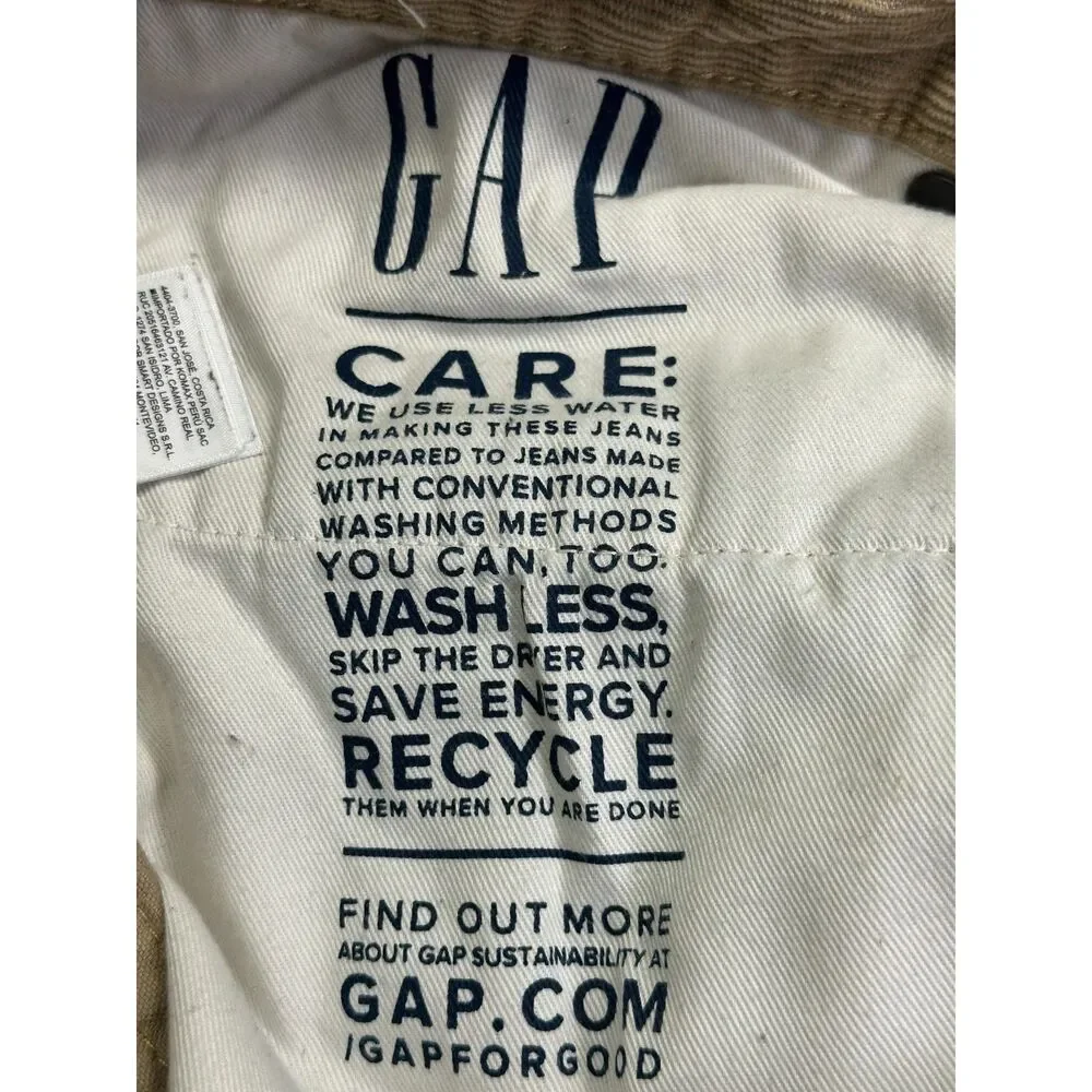 Gap Straight Gapflex Khaki Corduroy Pants, Men's 36
